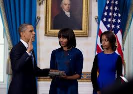 President Obama swearing in for 2nd term