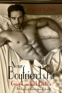 Sexy nude male model laying back in big bed at home in cool loft interior