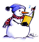 snowman reading